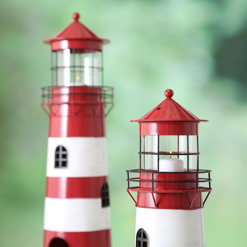 Load image into Gallery viewer, Boltze home lantaarn vuurtoren set 2-delig h42-64cm
