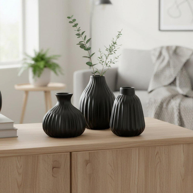 Load image into Gallery viewer, Boltze home vaas esko h12cm zwart
