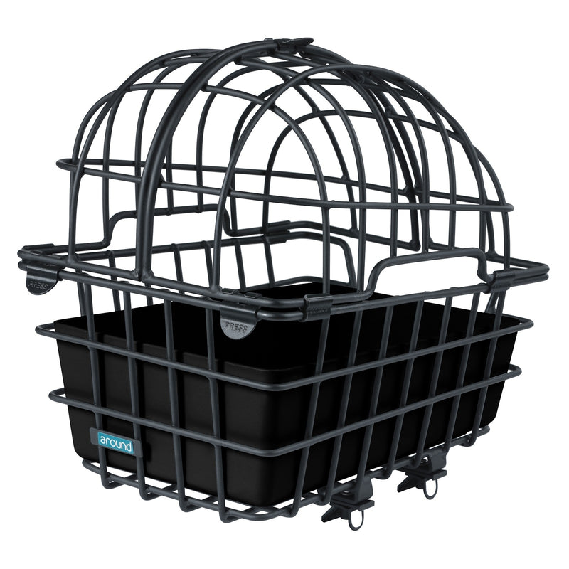 Load image into Gallery viewer, Around dierenfietsmand luna xl incl. fix system - mat zwart
