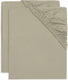 Jollein - hoeslaken jersey 40 50x80 90cm - wieg, ledikant, babybed - olive green - 2 stuks
