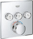 Grohe grohtherm smartcontrol thermostatiche douchekraan - inbouw mengkraan - met omstelling - vierkant - chroom