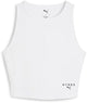 Puma x hyrox rib crop mouwloos t-shirt wit s vrouw
