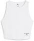 Puma x hyrox rib crop mouwloos t-shirt wit s vrouw