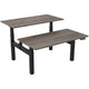 Zit-sta-bureau euroseats dual bench lichtbruin eiken metaal