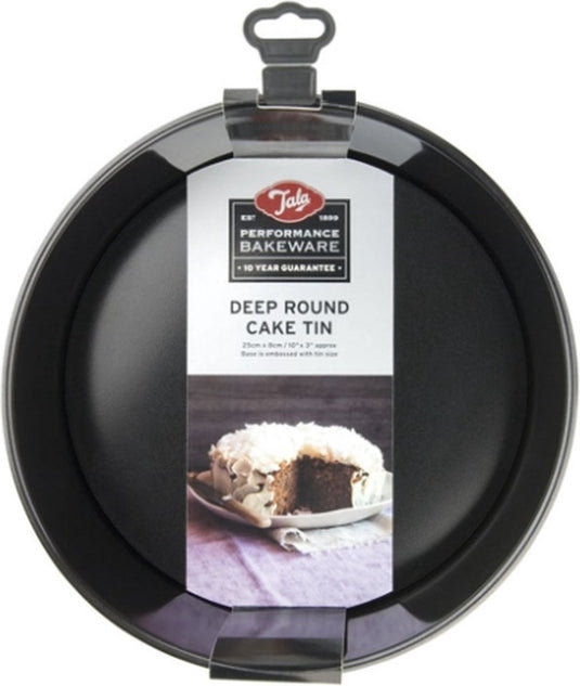Tala performance – ronde bakvorm extra diep – 25 cm – met losse bodem – dubbele anti-aanbaklaag – koolstofstaal – bpa- pfoa-vrij – vaatwasser-, oven-, koelkast- vriezerbestendig