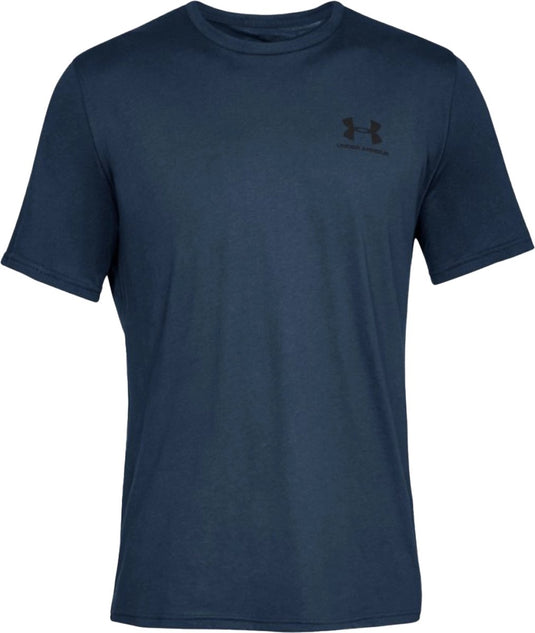 Under armour ua m sportstyle lc ss-blu heren sportshirt - academy - zwart
