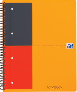 Oxford international activebook collegeblok - a4 - gelijnd - 4 gaats - 160 pagina's