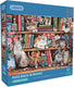 Gibsons - puss back in books (door debbie cook) - 1000 stukjes 68×49cm (b×h) - legpuzzel voor volwassenen