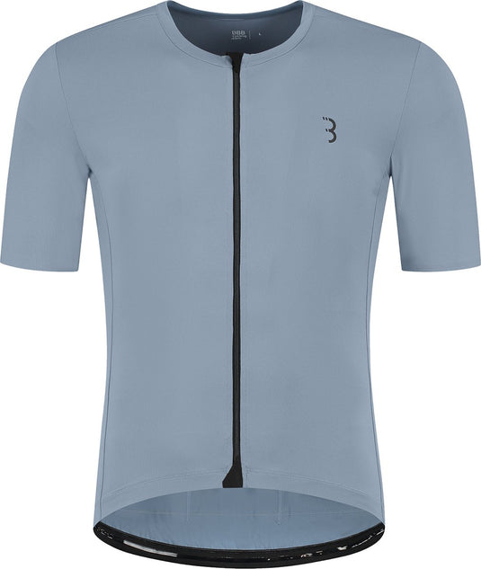 Bbb cycling essence fietsshirt heren korte mouw - 15-25 °c - ademend mtb en wielrenshirt met 3 achterzakken - ijs blauw