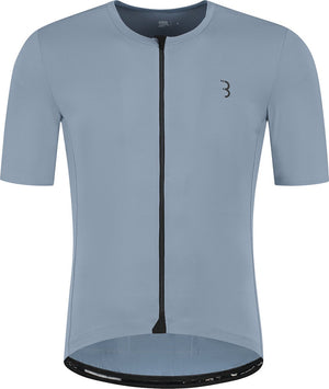 Bbb cycling essence fietsshirt heren korte mouw - 15-25 °c - ademend mtb en wielrenshirt met 3 achterzakken - ijs blauw