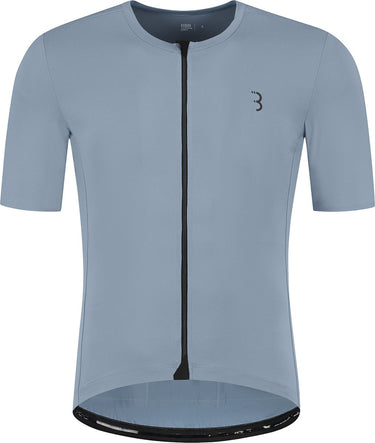 Bbb cycling essence fietsshirt heren korte mouw - 15-25 °c - ademend mtb en wielrenshirt met 3 achterzakken - ijs blauw