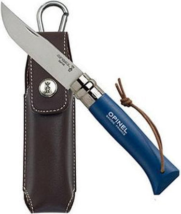 Opinel - zakmes - no. 08 - hout met etui -blauw