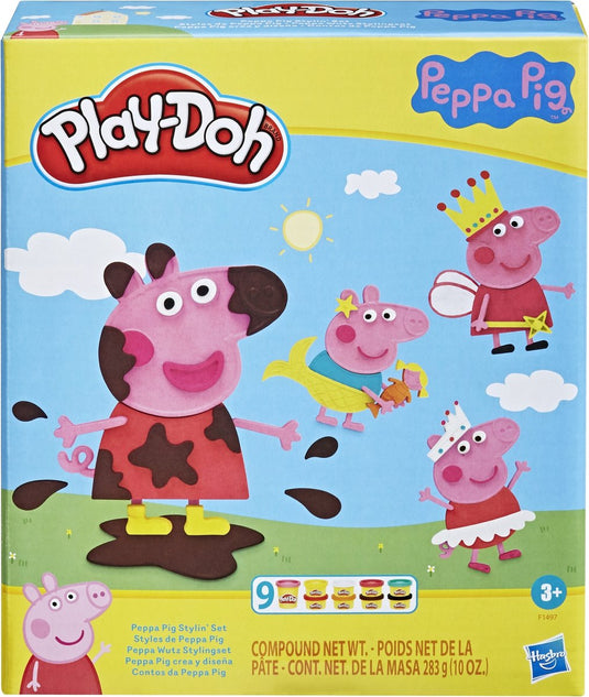 Play-doh peppa pig styling speelset - boetseerklei - inclusief 9 potjes
