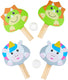 Eddy toys tafeltennis set 3 delig - table tennis set met 2 batjes en 1 bal - recreatieve tafeltennis set - verkrijgbaar in dino of eenhoorn design - 1 willekeurige set