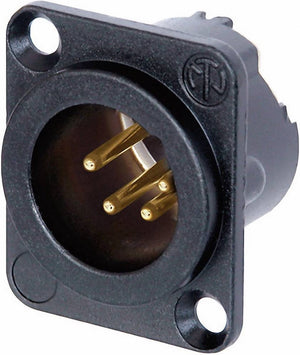 Neutrik nc4md-lx-b xlr-connector flensstekker, contacten recht aantal polen: 4 zwart 1 stuk(s)