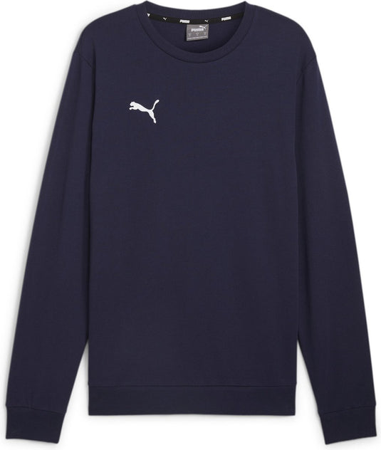Puma teamgoal casuals crew neck sweat heren sporttrui - navy- white