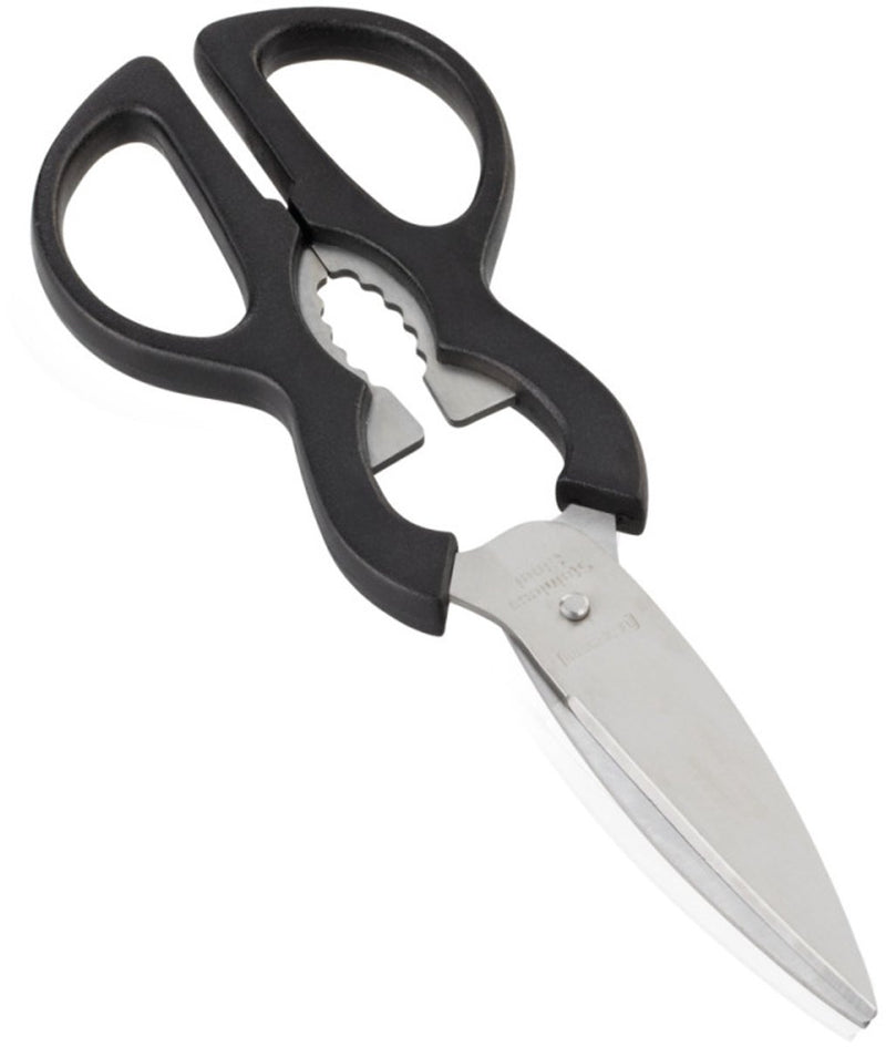 Afbeelding laden in galerijviewer, Leifheit sterling schaar - keukenschaar - huishoudschaar - incl. flesopener - rvs - zwart

