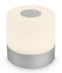 B.k.licht briloner - oplaadbare mini tafellamp - met usb-c - draadloos - dimbaar - buitenlamp - kinderlamp - 2.700k warm wit licht - 7x7 cm - chroom