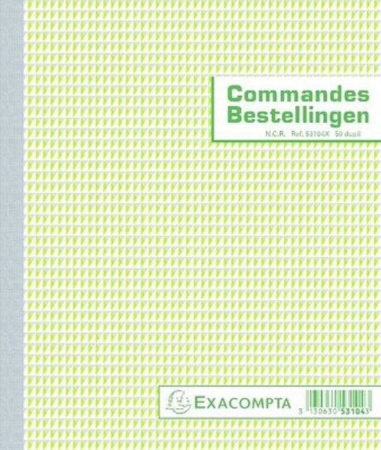Exacompta - bestelbonboek fr nl 210x180mm 50pag 2-voud