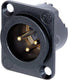 Neutrik nc3md-lx-b xlr-connector flensstekker, contacten recht aantal polen: 3 zwart 1 stuk(s)