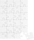 Creativ company kartonnen puzzel 15x21 cm wit 16 stuks