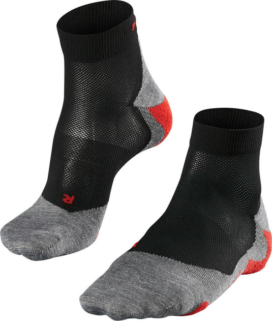 Falke ru5 short anti-blaar functioneel materiaal hardloopsokken heren zwart - maat 39-41