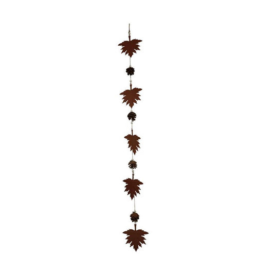 Dijk natural collections guirlande bladeren metaal 13x5x34cm bruin