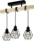 Eglo townshend 5 plafondlamp - e27 - 55 cm - zwart bruin - fsc hout