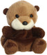 Aurora palm pals serie - wydra knuffel - 12 cm - bruin - zacht