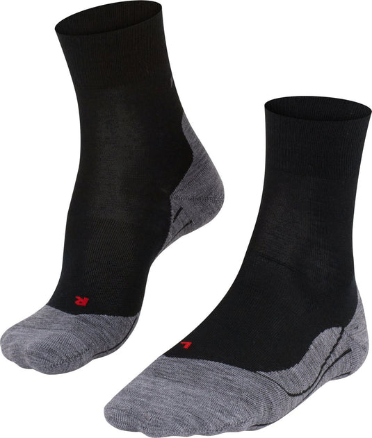 Falke ru4 wool anti-blaar wol functioneel materiaal hardloopsokken dames zwart - maat 37-38