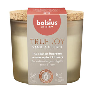 Bolsius geurglas + deksel 66 83 vanilla delight