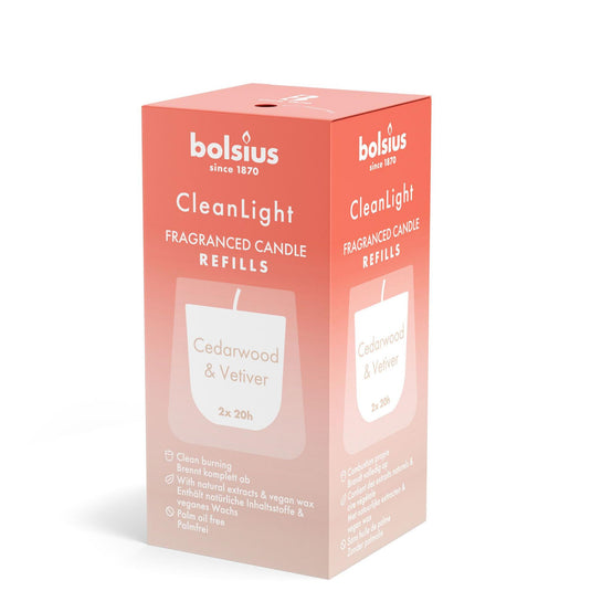 Bolsius clean light geurnavulling 2 st.