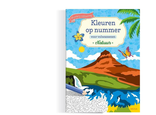 Deltas kleuren op nummer v. volwassenen natuur