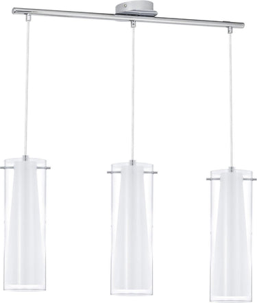Eglo pinto - hanglamp - 3 lichts - chroom - helder, wit