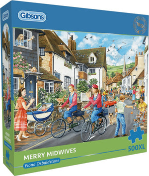 Gibsons - merry midwives (door fiona osbaldstone) - 500xl stukjes 68×49cm (b×h) - legpuzzel voor volwassenen