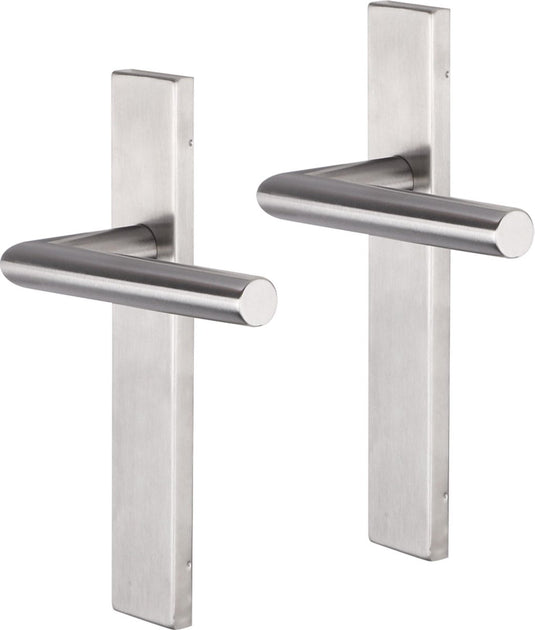 Impresso deurkruk - harrow - voor binnen - vierkant deurschild - rvs - 2 stuks
