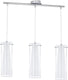 Eglo pinto - hanglamp - 3 lichts - chroom - helder, wit