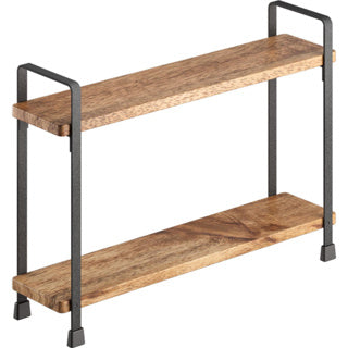 Metaltex - york lava - kruidenrek 2 etages - hout en metaal - 8 x 34 x 23 cm