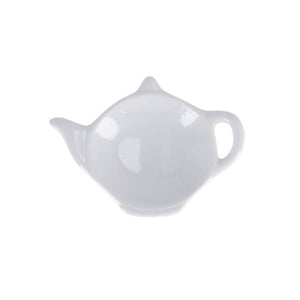 Theezakjeshouder theepot 12cm keramiek wit | 12 stuks