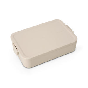 Brabantia make en take bento lunchbox large soft beige | 2 stuks