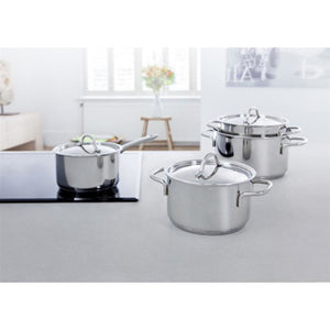 Bk profiline steelpan met deksel ø14 cm