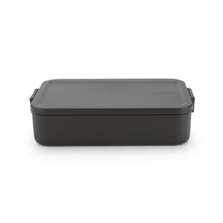 Brabantia lunchbox make take groot donkergrijs | 2 stuks