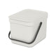 Brabantia afvalemmer sort go 6l light grey