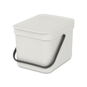 Brabantia afvalemmer sort go 6l light grey
