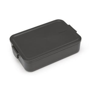 Brabantia bento lunchbox make take groot donkergrijs | 2 stuks