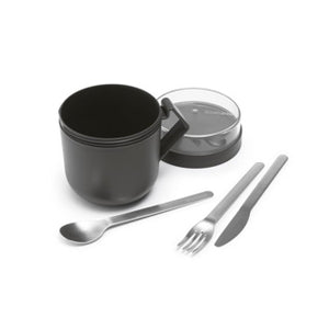 Brabantia soepbeker make take 0,6l donkergrijs | 2 stuks