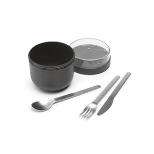 Brabantia yoghurtbeker make take 0,5l donkergrijs | 2 stuks