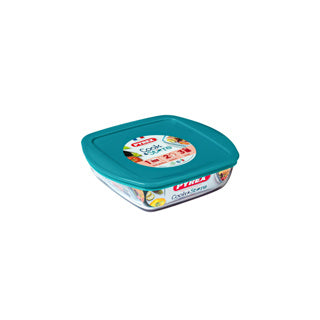 Afbeelding laden in galerijviewer, Pyrex cook en store 1l vierkant 20 x 17 cm met deksel | 2 stuks
