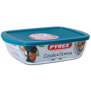 Pyrex bewaarschaal 2.5l 20x20x8cm