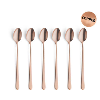 Amefa austin vintage sorbetlepels - 6 stuks - koper